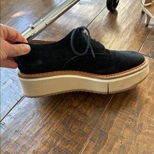 Clergerie Paris Breme black suede laced loafers